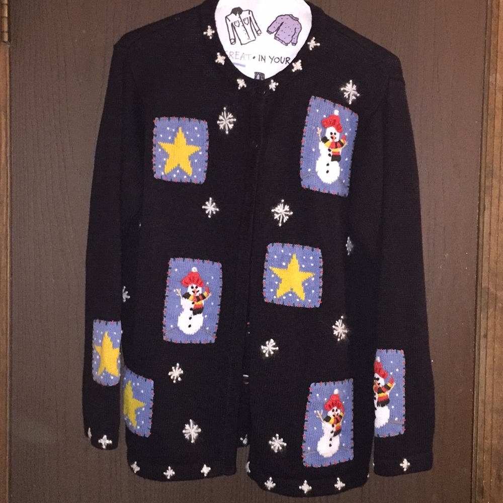 Snowman cardigan size M
